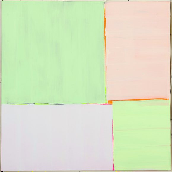 Siteplan Whitewashed Wall, 2024, pigment/acrylics/canvas 39,4 × 39,4  in | 100 x 100 cm